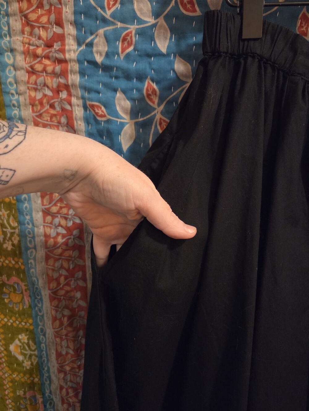 Free People sz L Lowen Midi Skirt in Black - Picture 4 of 8